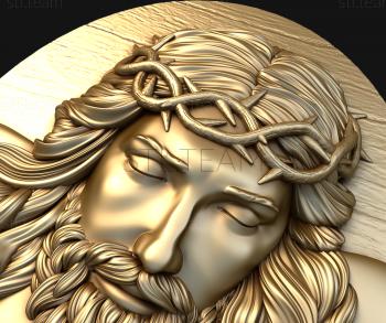 3D model Jesus Christ, 3d model of a carved panel, stl file (STL)